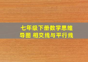 七年级下册数学思维导图 相交线与平行线